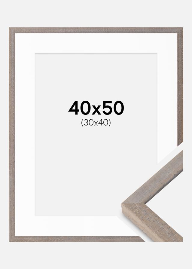 Ram med passepartou Frame Ares Gray 40x50 cm - Mounts White 31x41 cm