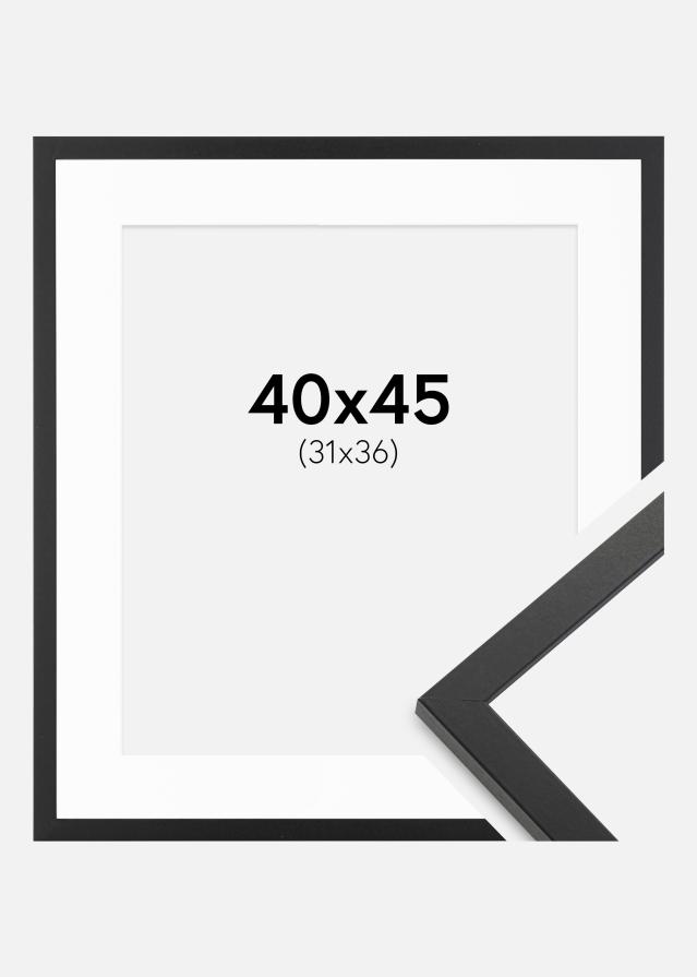 Ram med passepartou Frame Trendy Black 40x45 cm - Mounts White 32x37 cm
