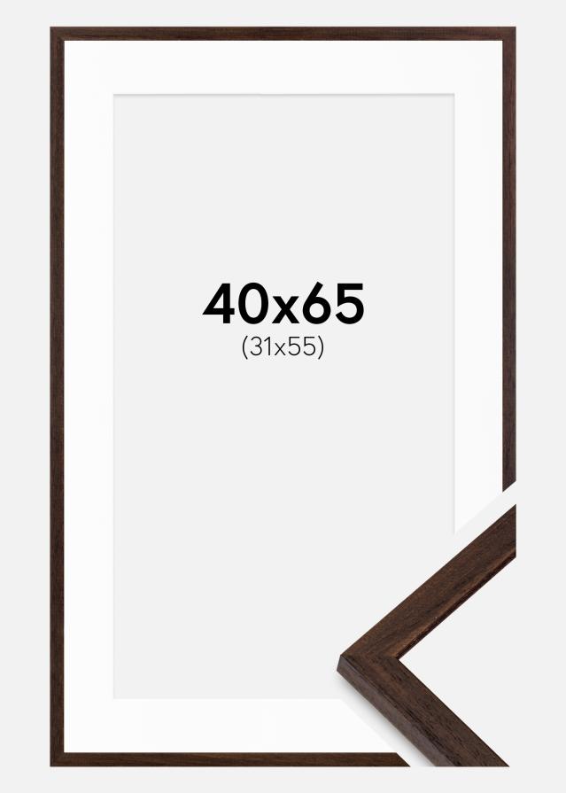 Ram med passepartou Frame Edsbyn Walnut 40x65 cm - Mounts White 32x56 cm