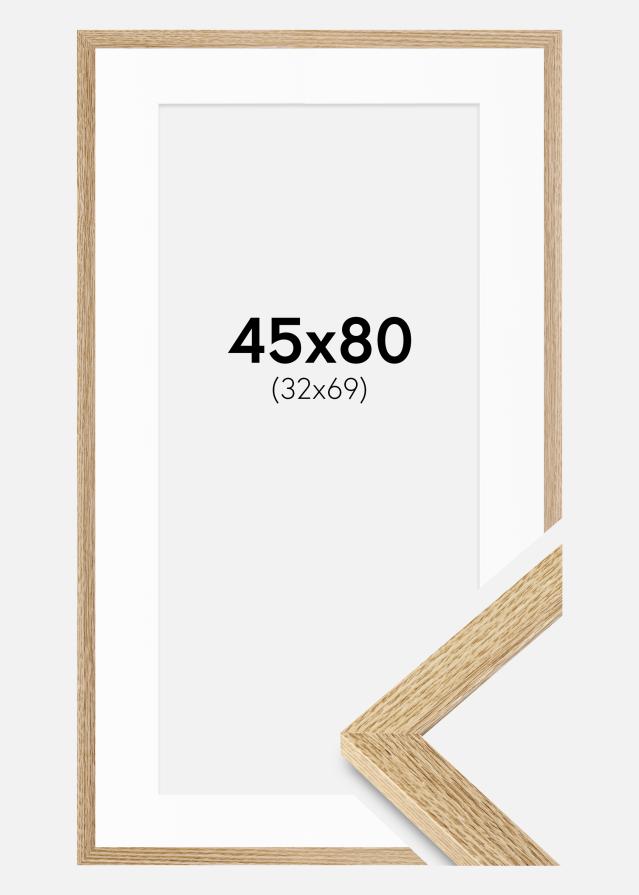 Ram med passepartou Frame Selection Oak 45x80 cm - Mounts White 33x70 cm
