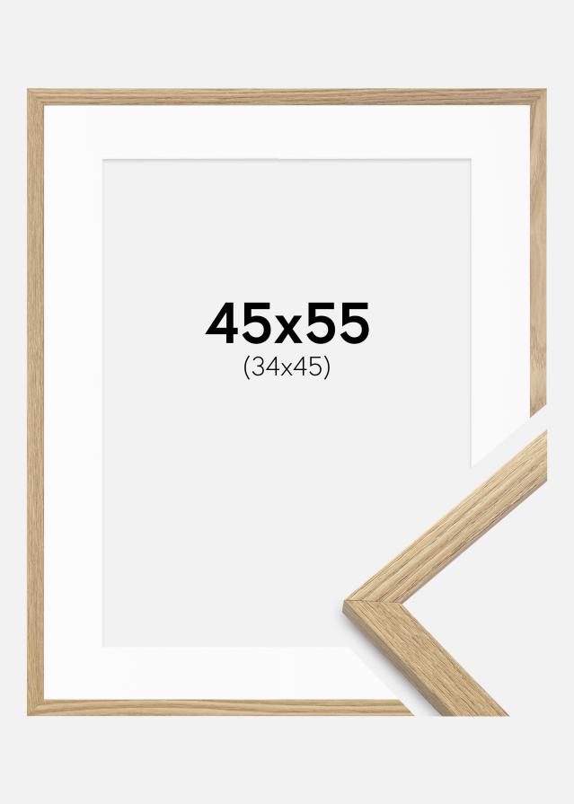 Ram med passepartou Frame Trendy Oak 45x55 cm - Mounts White 35x46 cm