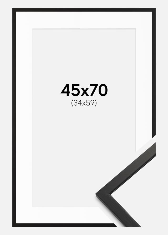 Ram med passepartou Frame Edsbyn Black 45x70 cm - Mounts White 35x60 cm