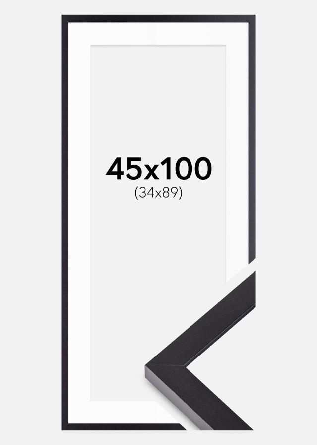 Ram med passepartou Frame Selection Black 45x100 cm - Mounts White 35x90 cm