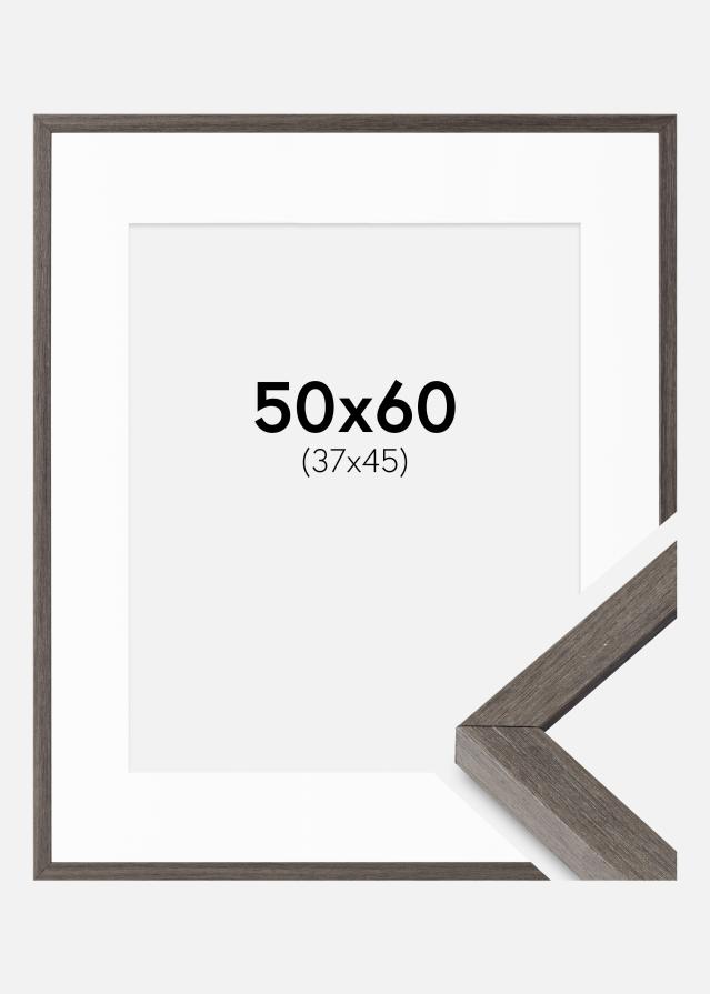 Ram med passepartou Frame Ares Grey Oak 50x60 cm - Mounts White 38x46 cm