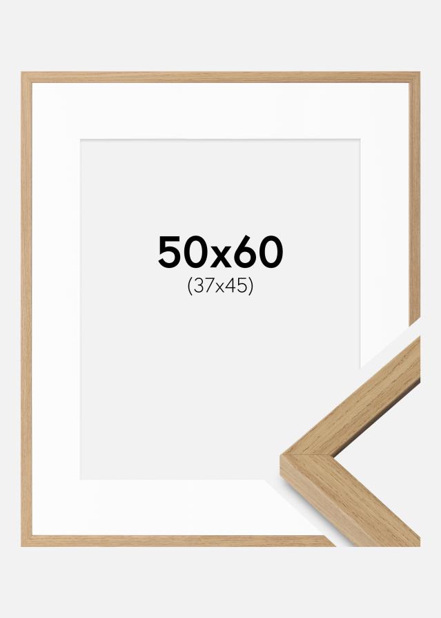 Ram med passepartou Frame Ares Natural Oak 50x60 cm - Mounts White 38x46 cm