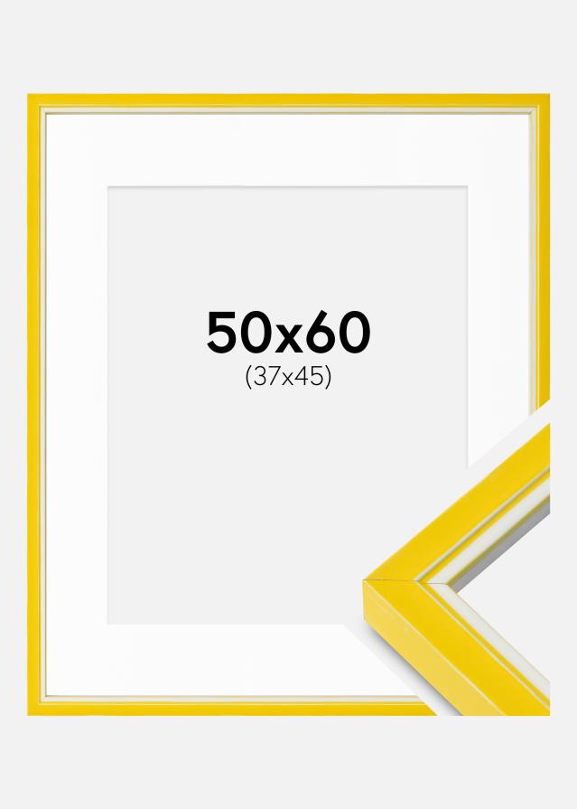 Ram med passepartou Frame Diana Yellow 50x60 cm - Mounts White 38x46 cm