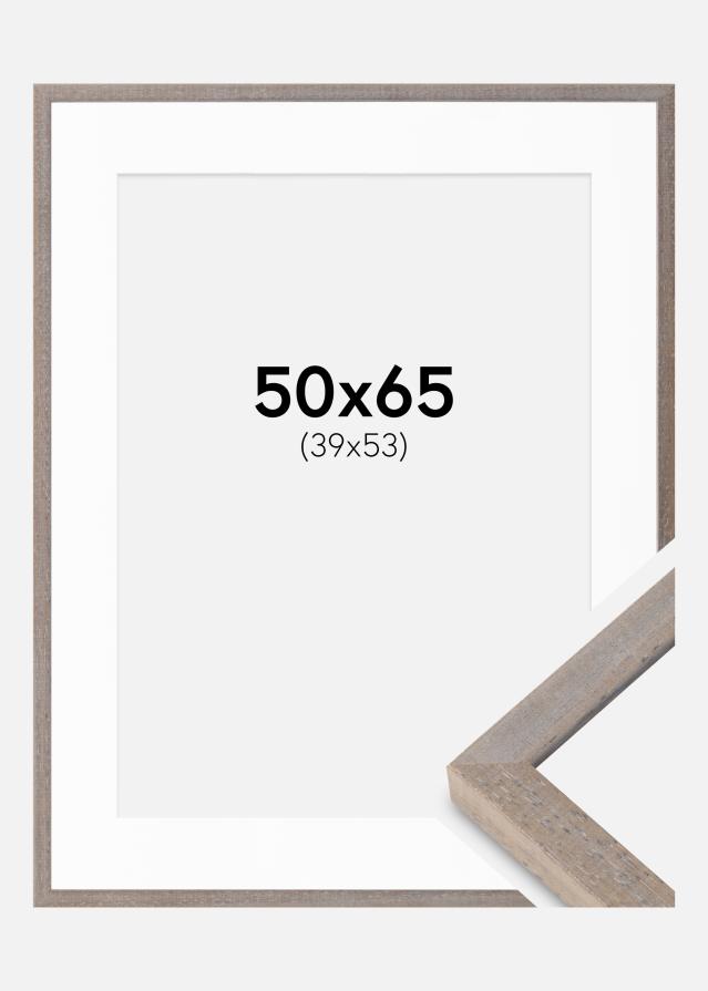 Ram med passepartou Frame Ares Gray 50x65 cm - Mounts White 40x54 cm