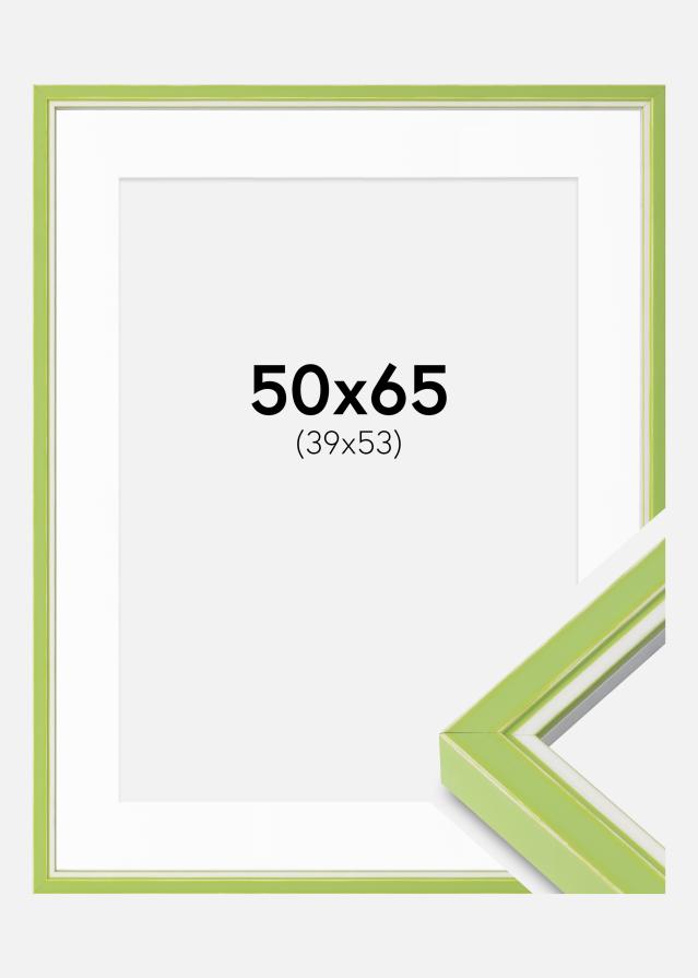 Ram med passepartou Frame Diana Light Green 50x65 cm - Mounts White 40x54 cm