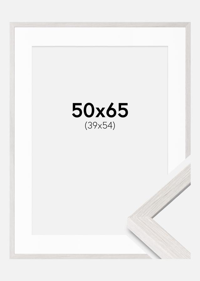 Ram med passepartou Frame Ares White Oak 50x65 cm - Mounts White 40x55 cm