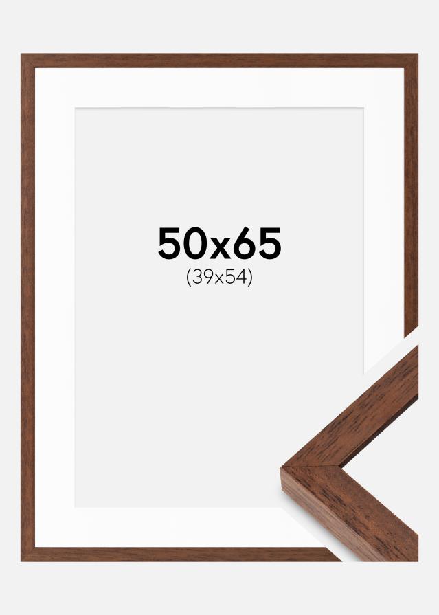 Ram med passepartou Frame Hermes Teak 50x65 cm - Mounts White 40x55 cm