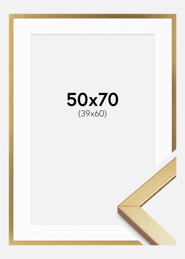 Ram med passepartou Frame Minerva Gold 50x70 cm - Mounts White 40x61 cm