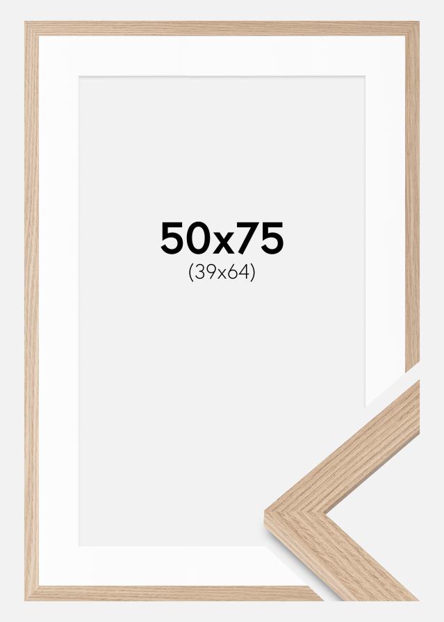 Ram med passepartou Frame BGA Classic Oak 50x75 cm - Mounts White 40x65 cm