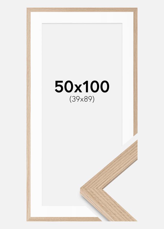 Ram med passepartou Frame BGA Classic Oak 50x100 cm - Mounts White 40x90 cm