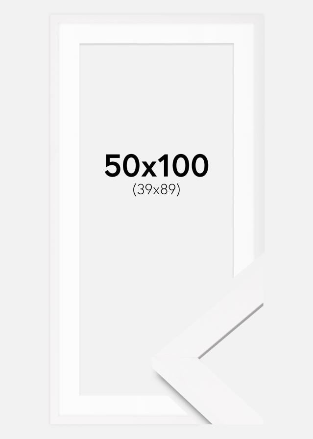 Ram med passepartou Frame BGA Classic White 50x100 cm - Mounts White 40x90 cm