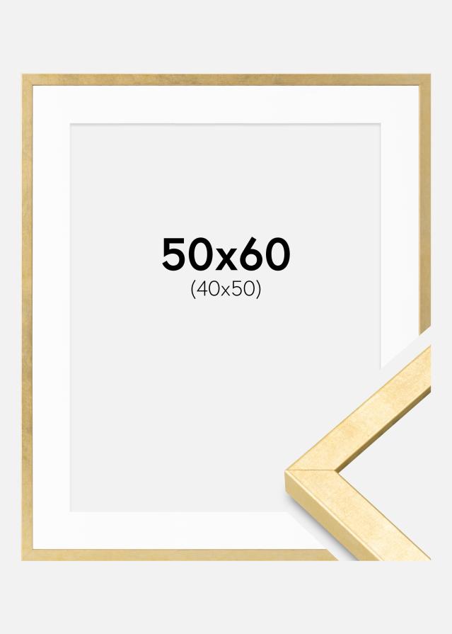 Ram med passepartou Frame Ares Gold 50x60 cm - Mounts White 41x51 cm