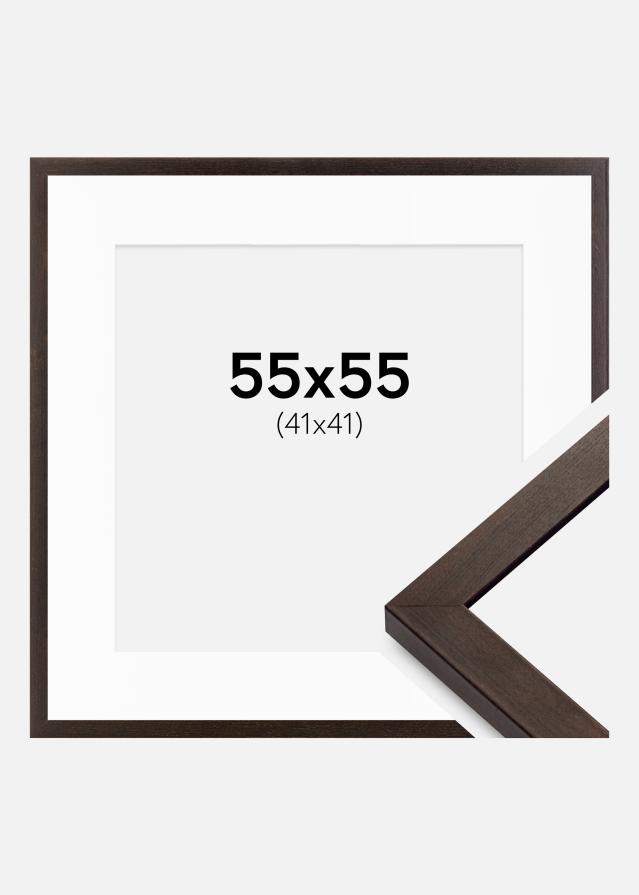 Ram med passepartou Frame Selection Walnut 55x55 cm - Mounts White 42x42 cm