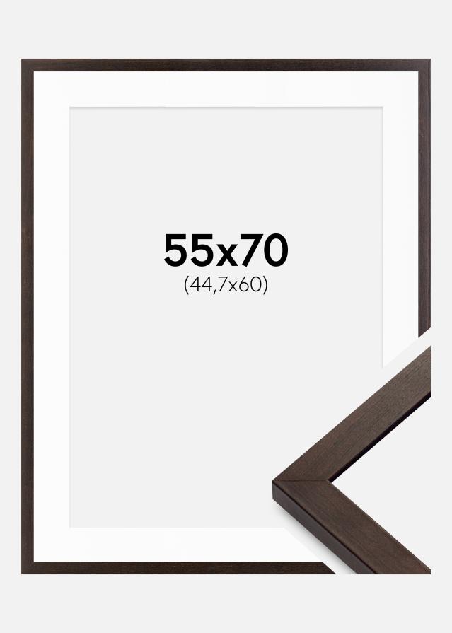 Ram med passepartou Frame Selection Walnut 55x70 cm - Mounts White 45.7x61 cm