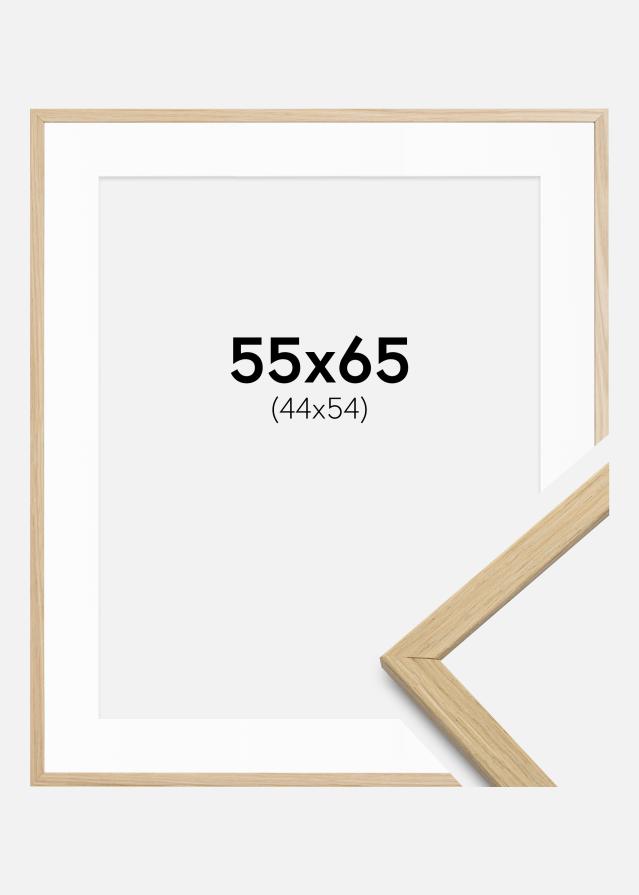 Ram med passepartou Frame Edsbyn Oak 55x65 cm - Mounts White 45x55 cm