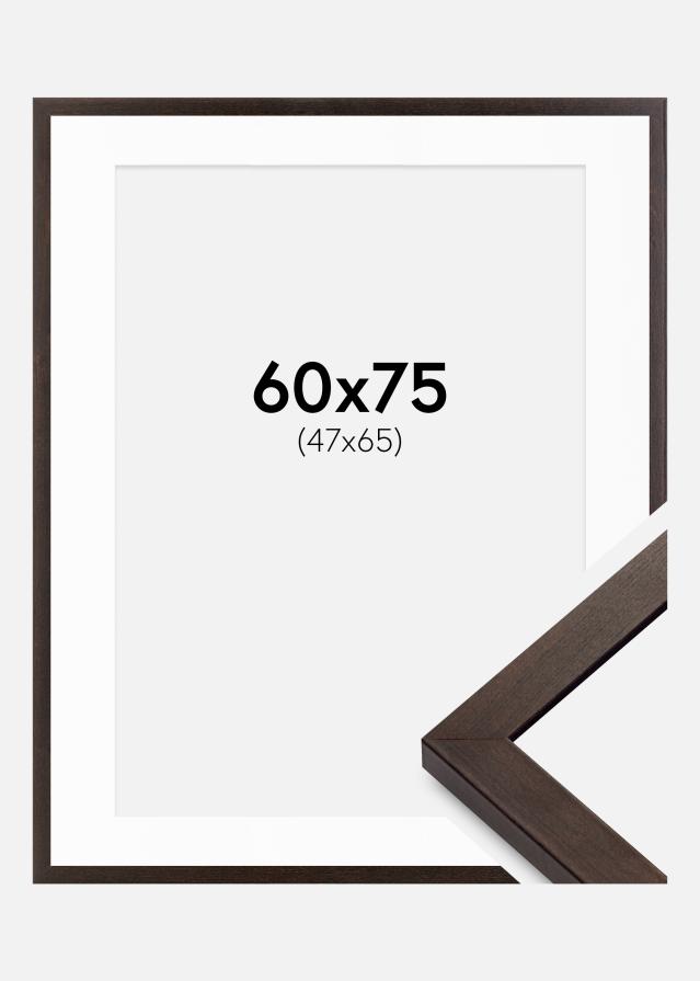 Ram med passepartou Frame Selection Walnut 60x75 cm - Mounts White 48x66 cm
