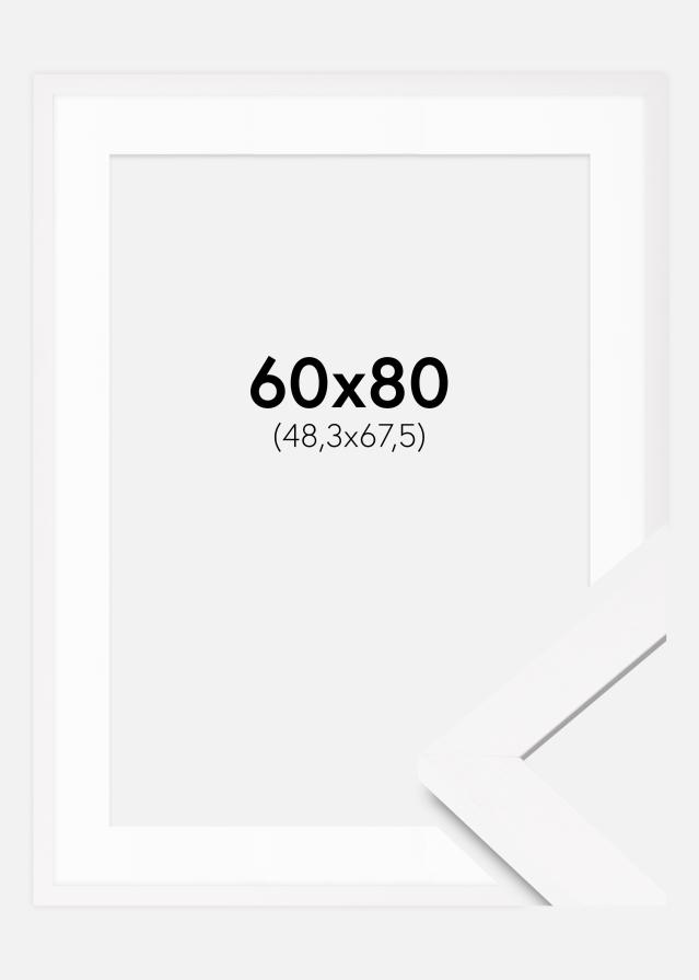 Ram med passepartou Frame BGA Classic White 60x80 cm - Mounts White 49.3x68.5 cm