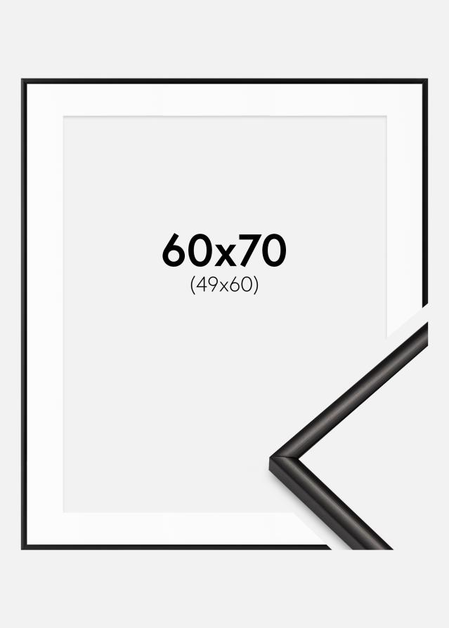 Ram med passepartou Frame Scandi Matte Black 60x70 cm - Mounts White 50x61 cm
