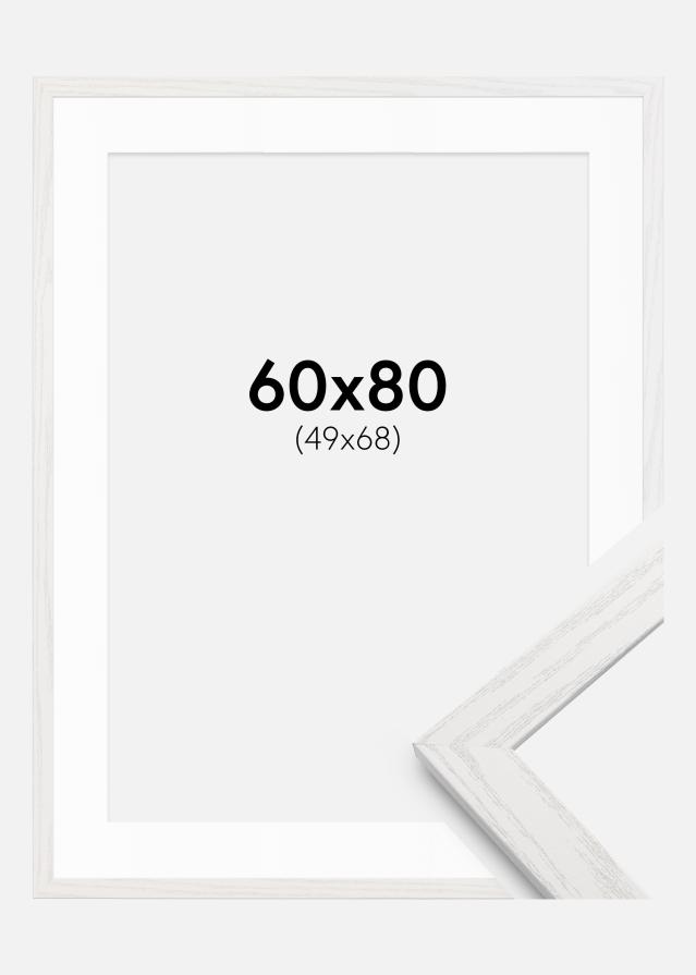 Ram med passepartou Frame Stilren White Oak 60x80 cm - Mounts White 50x69 cm