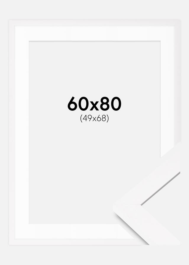 Ram med passepartou Frame BGA Classic White 60x80 cm - Mounts White 50x69 cm