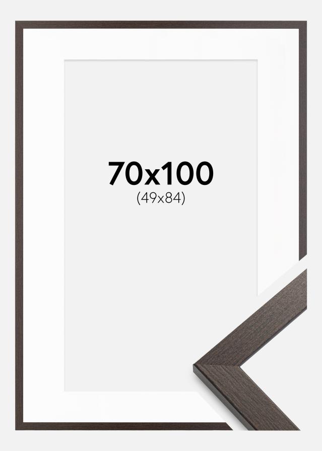 Ram med passepartou Frame Stilren Wenge 70x100 cm - Mounts White 50x85 cm