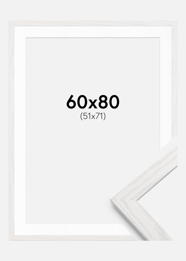 Ram med passepartou Frame Stilren White Oak 60x80 cm - Mounts White 52x72 cm