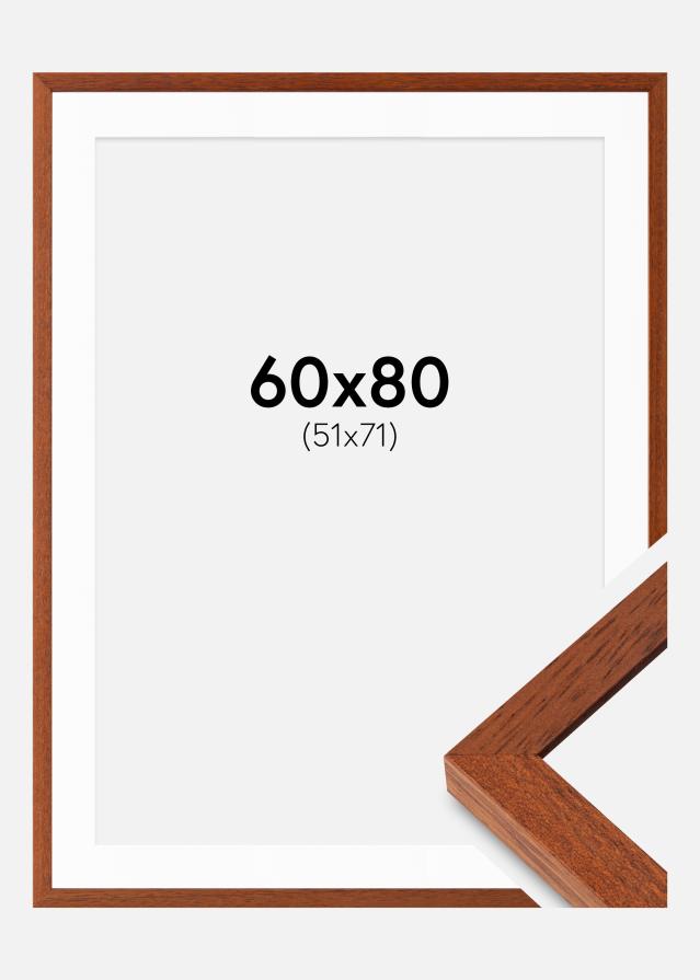 Ram med passepartou Frame Hermes Cherry 60x80 cm - Mounts White 52x72 cm
