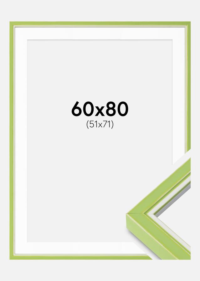 Ram med passepartou Frame Diana Light Green 60x80 cm - Mounts White 52x72 cm