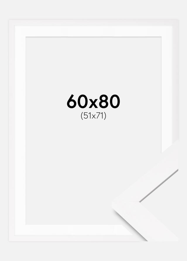 Ram med passepartou Frame BGA Classic White 60x80 cm - Mounts White 52x72 cm