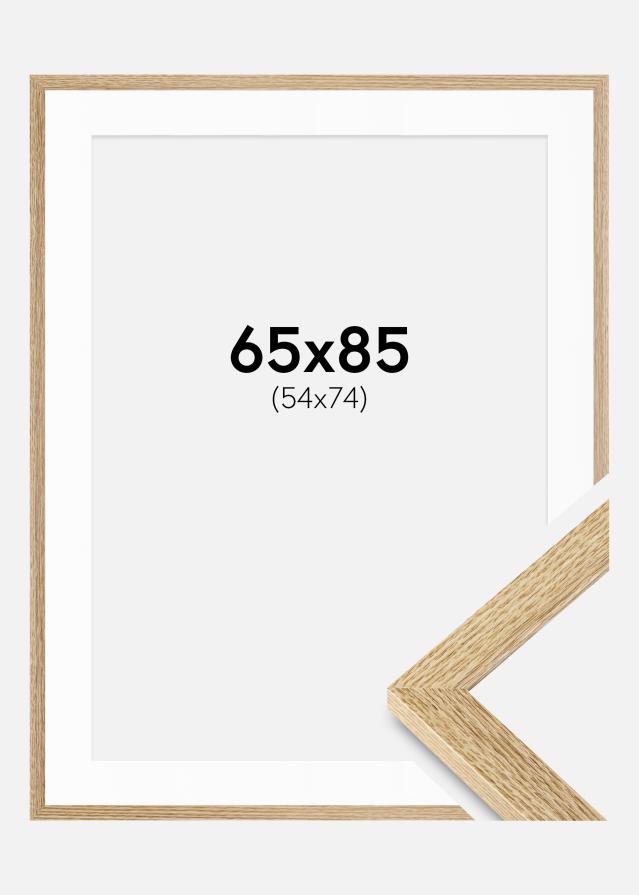 Ram med passepartou Frame Selection Oak 65x85 cm - Mounts White 55x75 cm