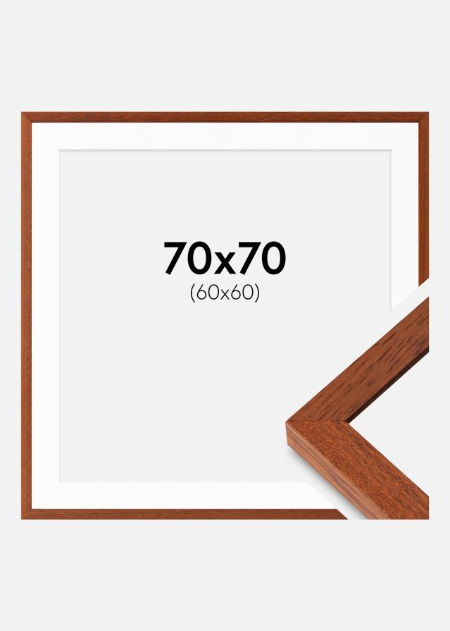 Ram med passepartou Frame Hermes Cherry 70x70 cm - Mounts White 61x61 cm