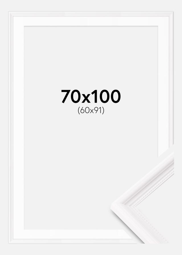 Ram med passepartou Frame Gala White 70x100 cm - Mounts White 61x92 cm