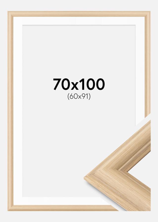 Ram med passepartou Frame Västkusten Oak 70x100 cm - Mounts White 61x92 cm