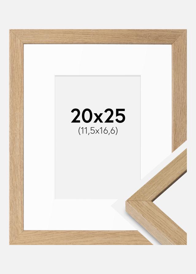 Ram med passepartou Frame Hermes Natural Oak 20x25 cm - Mounts White B6 125x176 mm