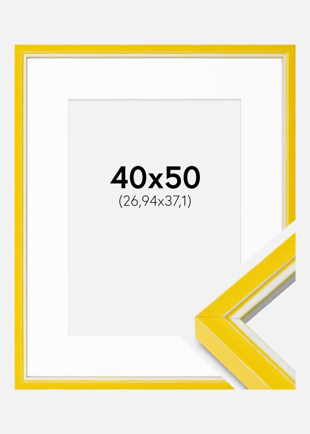 Ram med passepartou Frame Diana Yellow 40x50 cm - Mounts White 11x15 inches