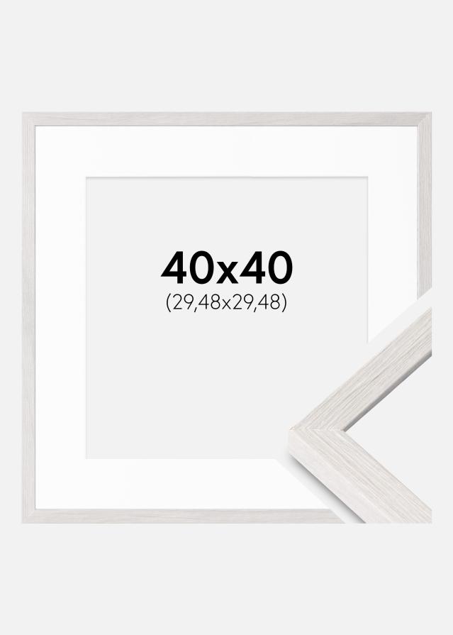 Ram med passepartou Frame Ares White Oak 40x40 cm - Mounts White 12x12 inches
