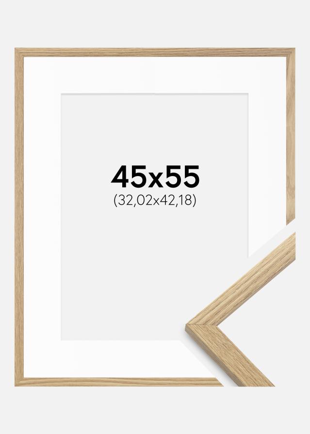 Ram med passepartou Frame Trendy Oak 45x55 cm - Mounts White 13x17 inches