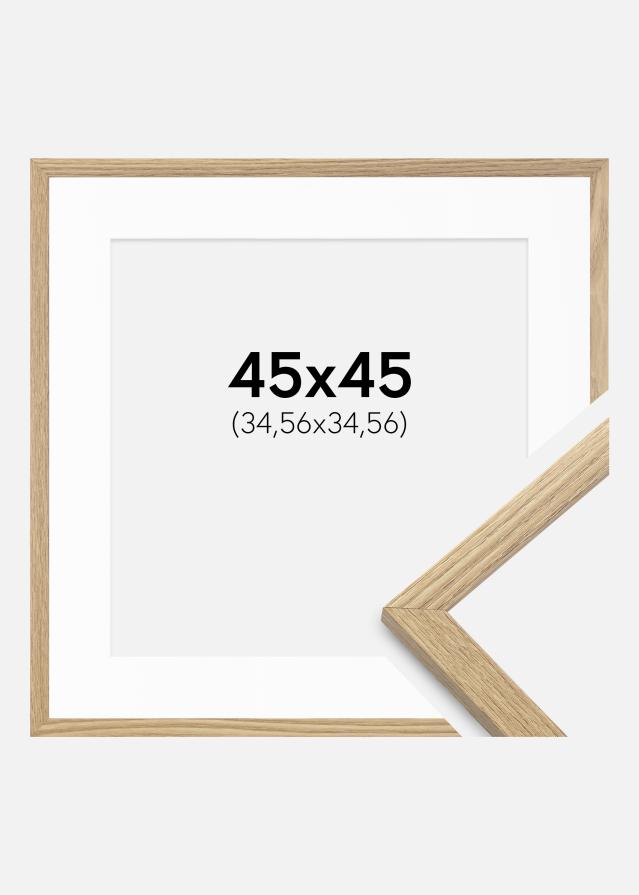 Ram med passepartou Frame Trendy Oak 45x45 cm - Mounts White 14x14 inches