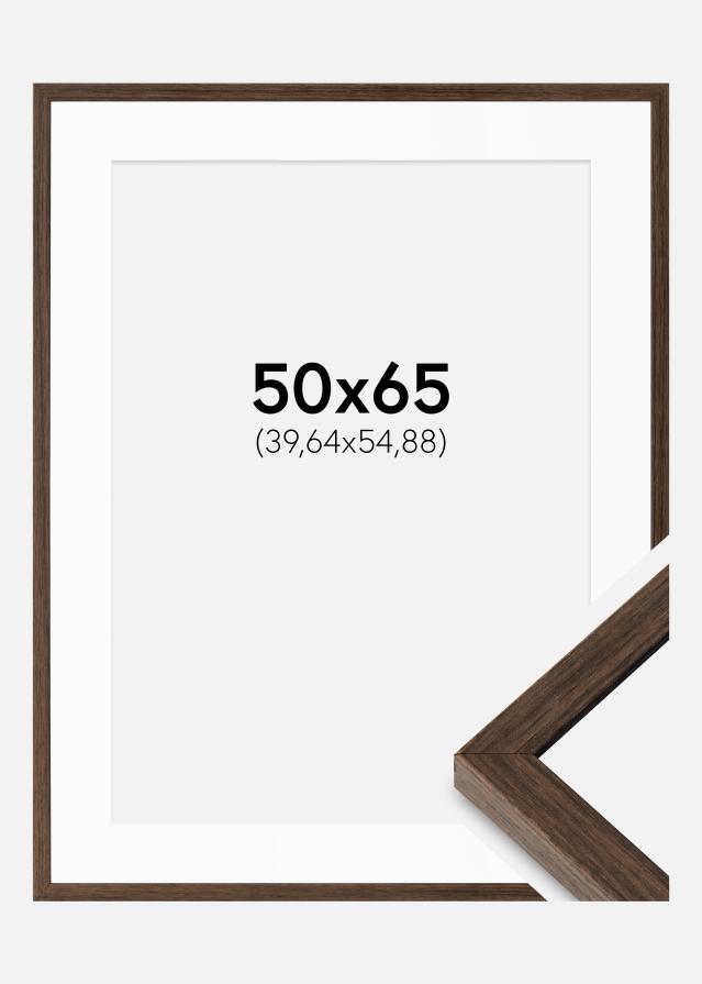 Ram med passepartou Frame Ares Walnut 50x65 cm - Mounts White 16x22 inches