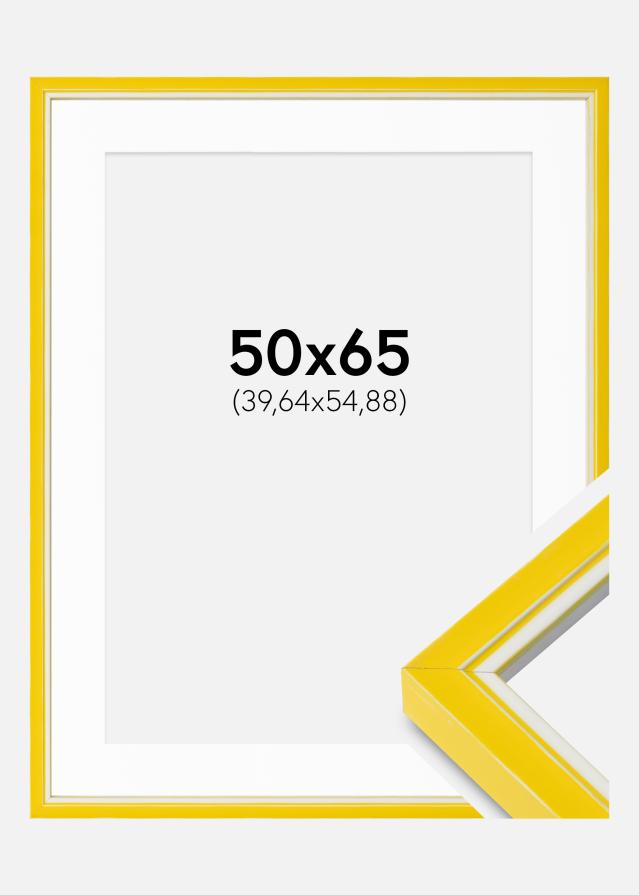 Ram med passepartou Frame Diana Yellow 50x65 cm - Mounts White 16x22 inches