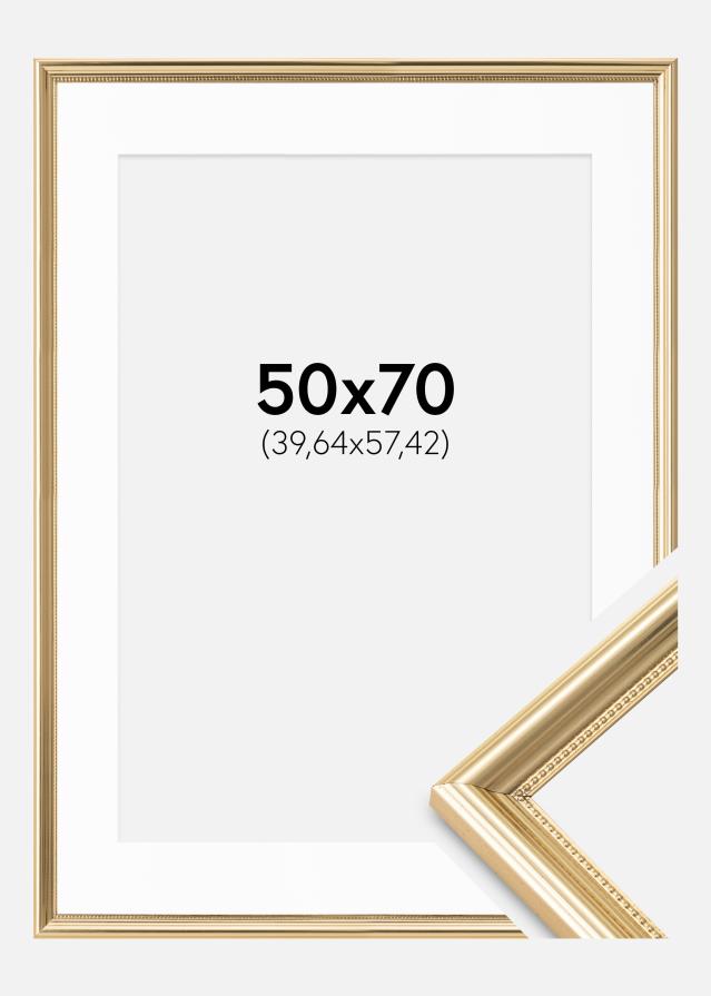 Ram med passepartou Frame Gala Gold 50x70 cm - Mounts White 16x23 inches