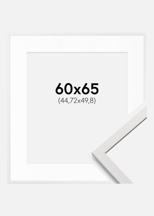 Ram med passepartou Frame Edsbyn White 60x65 cm - Mounts White 18x20 inches