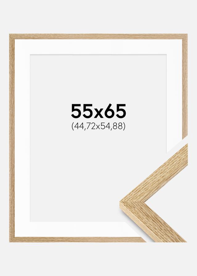 Ram med passepartou Frame Selection Oak 55x65 cm - Mounts White 18x22 inches