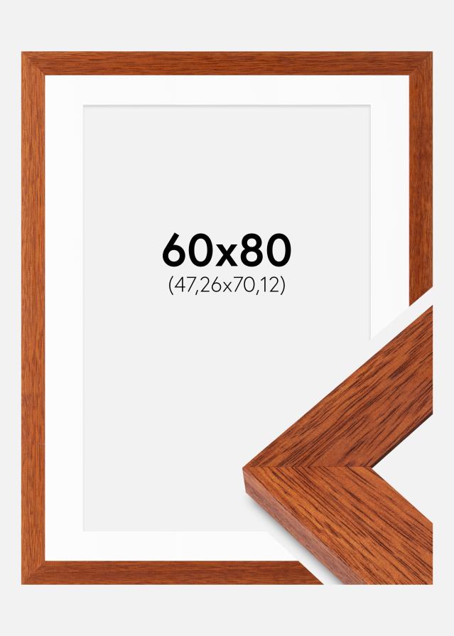 Ram med passepartou Frame Juno Cherry 60x80 cm - Mounts White 19x28 inches