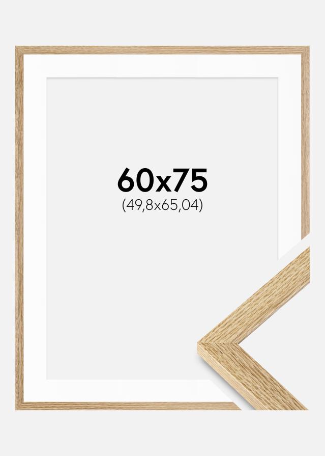 Ram med passepartou Frame Selection Oak 60x75 cm - Mounts White 20x26 inches