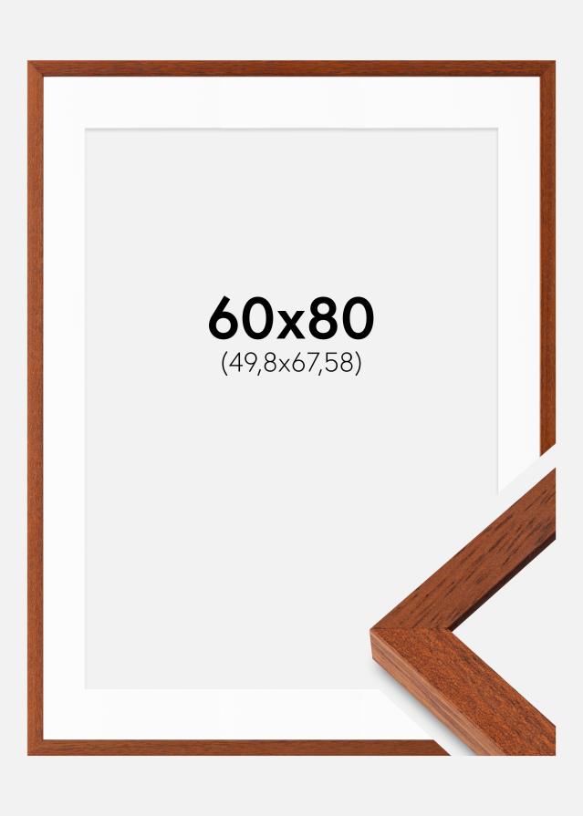 Ram med passepartou Frame Hermes Cherry 60x80 cm - Mounts White 20x27 inches