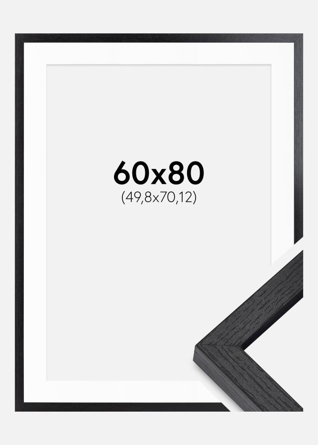 Ram med passepartou BGA Box Frame Black 60x80 cm - Mounts White 20x28 inches